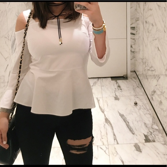 Topshop Tops - Topshop open shoulder top